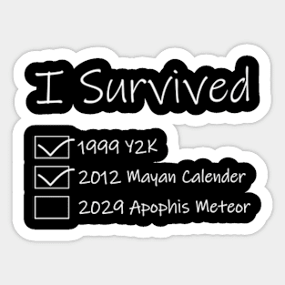 I Survived 2029 Apophis Meteor Sticker